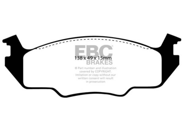 EBC - EBC 80-84 Volkswagen Golf 1.6 Greenstuff Front Brake Pads