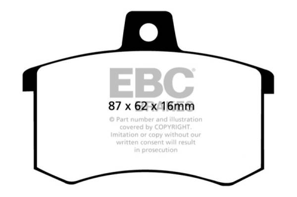 EBC - EBC 91-95 Alfa Romeo 164 2.0 Turbo Greenstuff Rear Brake Pads