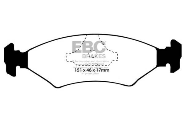 EBC - EBC 81-85 Ferrari Mondial 2.9 QV Greenstuff Rear Brake Pads