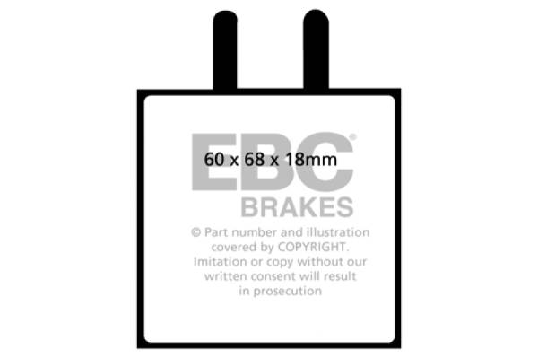 EBC - EBC 59-65 Aston Martin DB4 3.7 Convertible Greenstuff Front Brake Pads