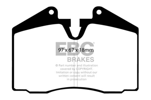 EBC - EBC 86-91 Porsche 928 5.0 Greenstuff Rear Brake Pads