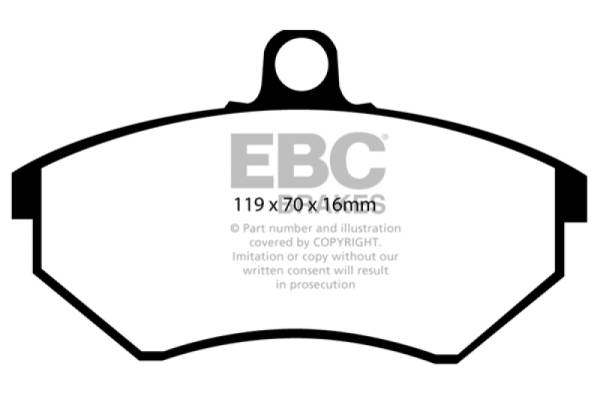 EBC - EBC 94 Volkswagen Cabriolet 1.8 Greenstuff Front Brake Pads