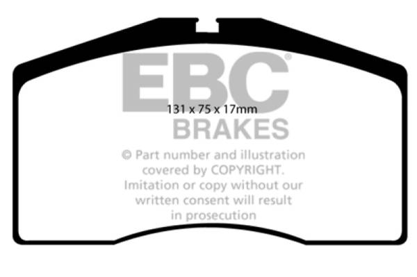 EBC - EBC 92-95 Porsche 928 5.4 Greenstuff Front Brake Pads