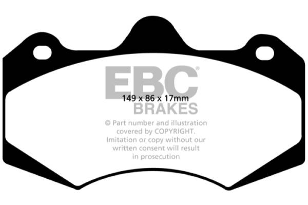 EBC - EBC 05-08 Morgan Aero 8 4.4 Redstuff Front Brake Pads