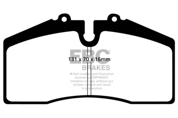 EBC - EBC 05+ Ford Saleen Mustang Brembo front calipers Redstuff Front Brake Pads