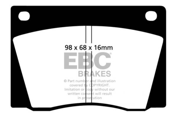 EBC - EBC 67-74 Ac 428 7.0 Redstuff Front Brake Pads