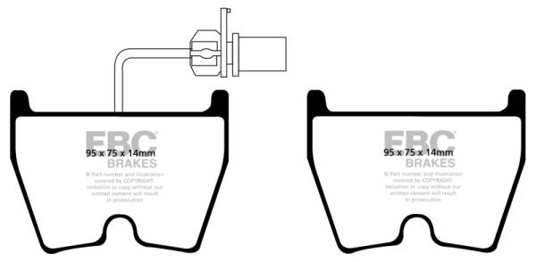 EBC - EBC 17-18 Audi Audi RS3 Redstuff Front Brake Pads