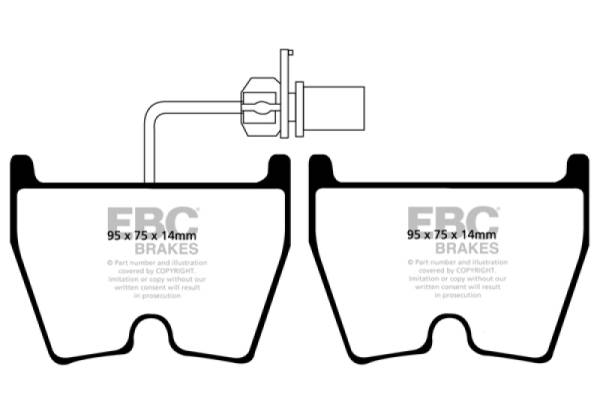 EBC - EBC 06-09 Audi RS4 4.2 (Cast Iron Rotors) Redstuff Front Brake Pads