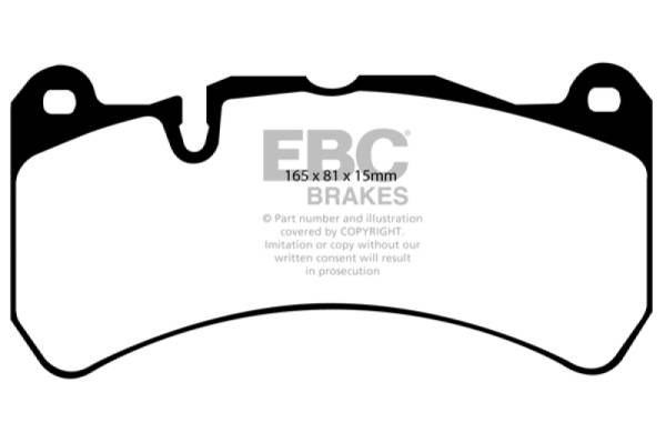 EBC - EBC 06-08 Ferrari 599 6.0 Redstuff Front Brake Pads