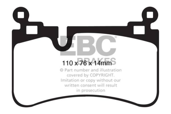 EBC - EBC 08-13 Mercedes-Benz C63 AMG (W204) 6.2 Redstuff Rear Brake Pads