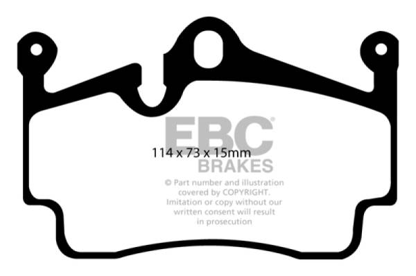 EBC - EBC 04-08 Porsche Boxster (Cast Iron Rotors only) 2.7 Redstuff Rear Brake Pads