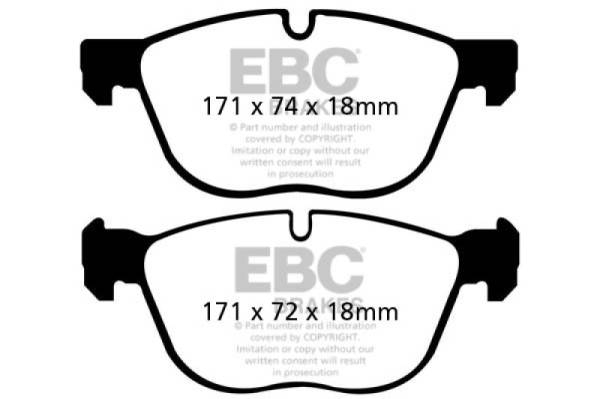 EBC - EBC 07-10 BMW X5 3.0 Redstuff Front Brake Pads