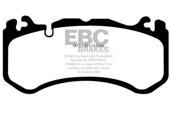 EBC - EBC 08-13 Mercedes-Benz C63 AMG (W204) 6.2 Redstuff Front Brake Pads