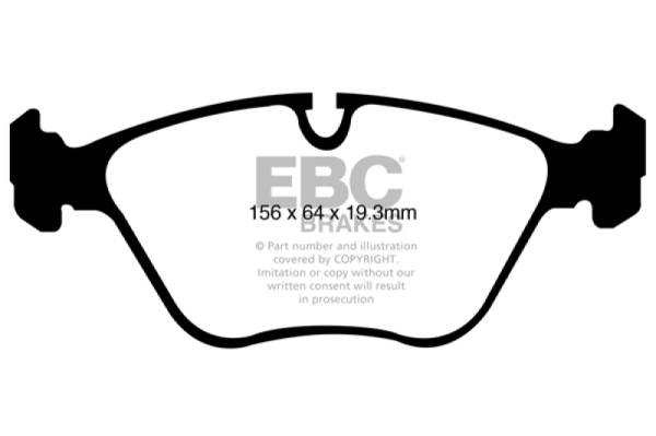 EBC - EBC 10-14 BMW X5 4.4 Twin Turbo (50) Redstuff Front Brake Pads