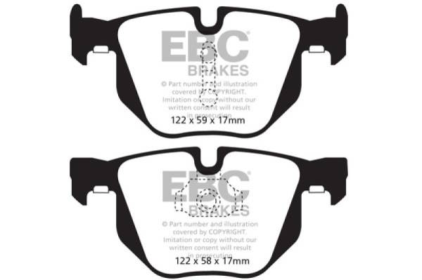 EBC - EBC 10-14 BMW X5 3.0 Turbo (35) Redstuff Rear Brake Pads