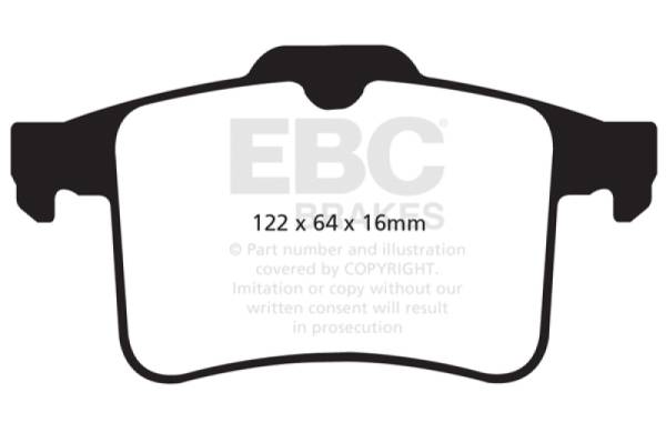 EBC - EBC 10-15 Jaguar XF 5.0 Supercharged (470) Redstuff Rear Brake Pads