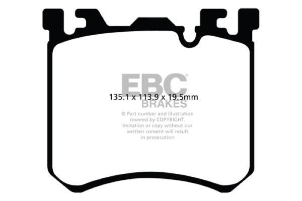 EBC - EBC 10-13 BMW X5M 4.4 Twin Turbo Redstuff Front Brake Pads