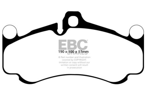 EBC - EBC 10-12 Porsche 911 (997) (Cast Iron Rotor only) 3.8 GT3 Redstuff Front Brake Pads