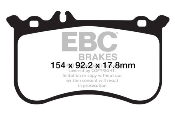 EBC - EBC 10-11 Mercedes-Benz CL550 5.5 AMG Sport Pkg Redstuff Front Brake Pads