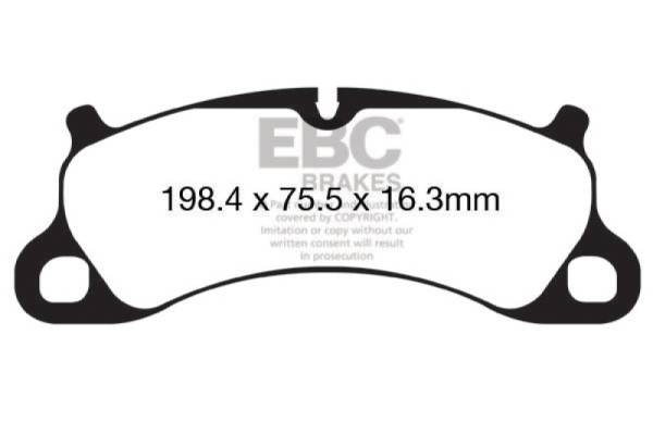 EBC - EBC 12-15 Porsche 911 (991) (Cast Iron Rotor only) 3.8 Carrera S Redstuff Front Brake Pads