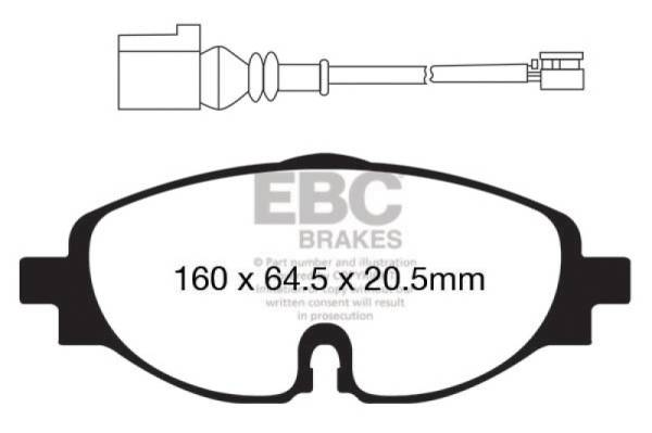 EBC - EBC 15-19 Volkswagen GTI (Mk7) Redstuff Front Brake Pads