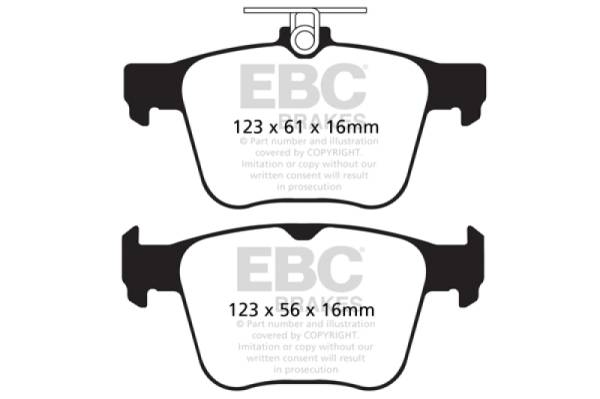 EBC - EBC 14-20 Audi S3 2.0 Turbo Redstuff Rear Brake Pads