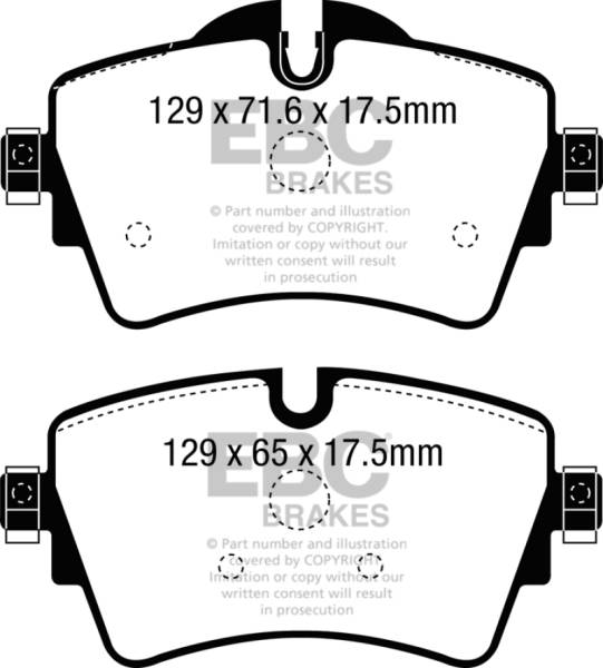 EBC - EBC 14+ Mini Hardtop 2.0 Turbo Cooper S Redstuff Front Brake Pads