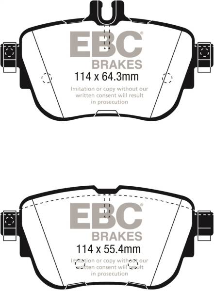 EBC - EBC 2017+ Mercedes-Benz E300 (W213) Redstuff Rear Brake Pads