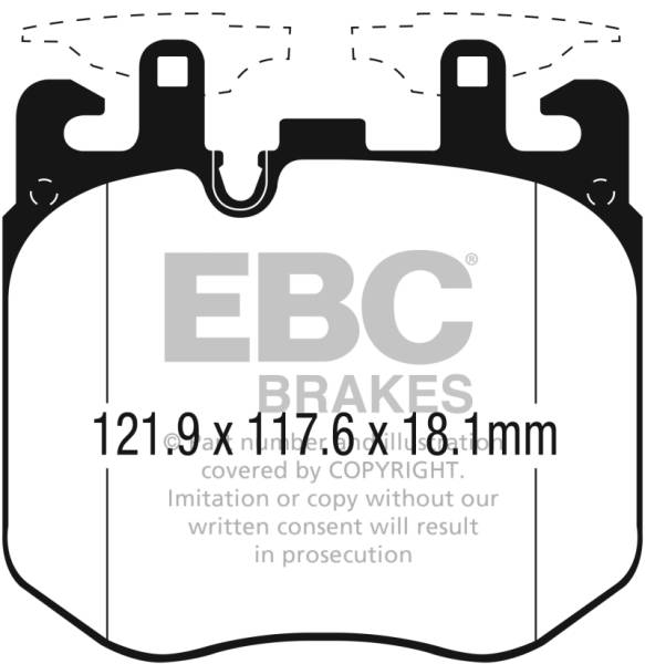 EBC - EBC 2015+ BMW 750 4.4L Twin Turbo (G12) Redstuff Front Brake Pads