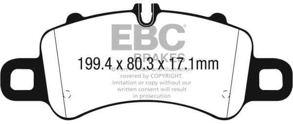 EBC - EBC 17-18 Porsche 718 Boxster 2.5L Redstuff Front Brake Pads