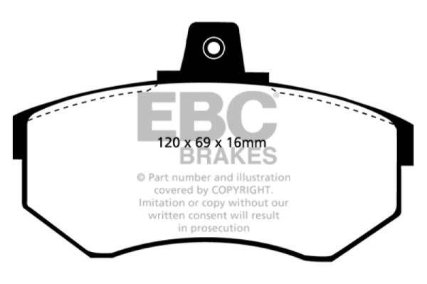 EBC - EBC 81-83 Audi 5000 2.1 Turbo Redstuff Front Brake Pads