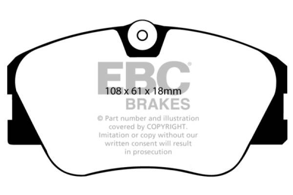 EBC - EBC 86-93 Mercedes-Benz 190/190E 2.3 16v Redstuff Front Brake Pads