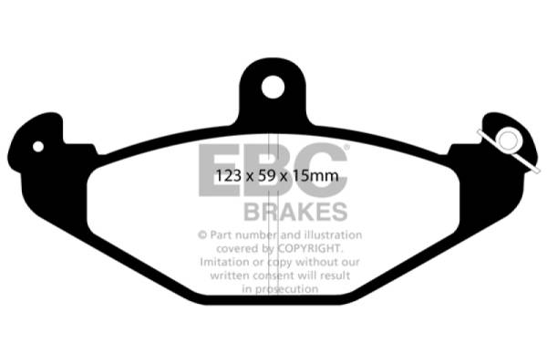 EBC - EBC 92-00 Dodge Viper 8.0 Redstuff Rear Brake Pads