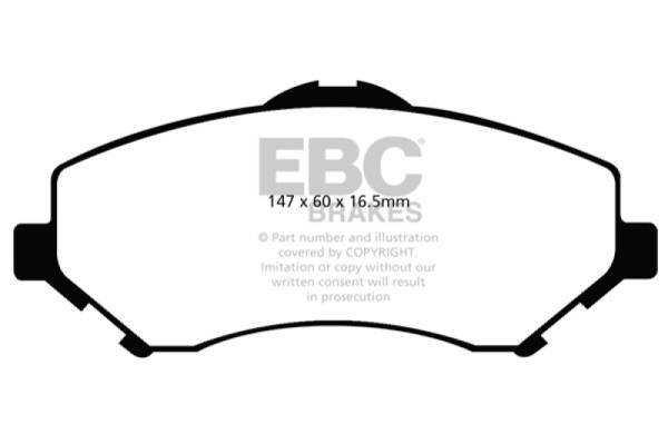 EBC - EBC 08-11 Chrysler Town & Country 3.3 Yellowstuff Front Brake Pads