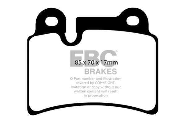 EBC - EBC 06-09 Volkswagen Touareg 3.6 (2 pin holes at top of backplate) Yellowstuff Rear Brake Pads