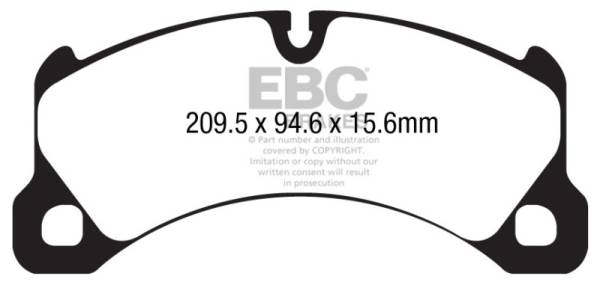 EBC - EBC 10+ Porsche Cayenne 3.6 Yellowstuff Front Brake Pads