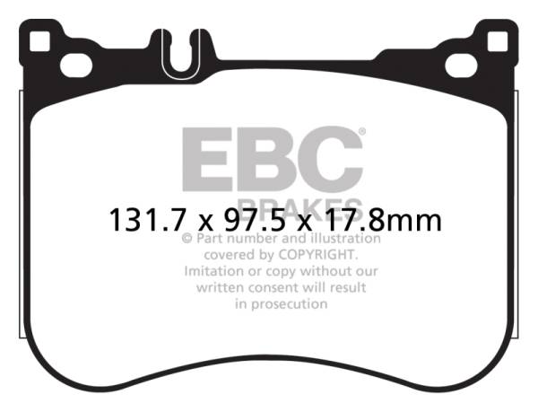 EBC - EBC 14+ Mercedes-Benz S550 4.7 Twin Turbo AMG Sport Pkg Yellowstuff Front Brake Pads