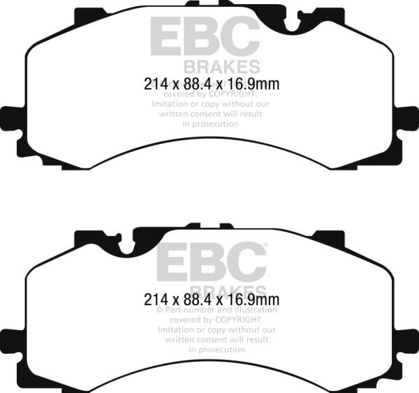 EBC - EBC 2016+ Audi Q7 3.0L Supercharged Yellowstuff Front Brake Pads