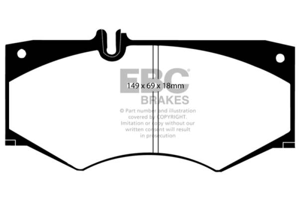 EBC - EBC 02-08 Mercedes-Benz G500 5.0 Yellowstuff Front Brake Pads