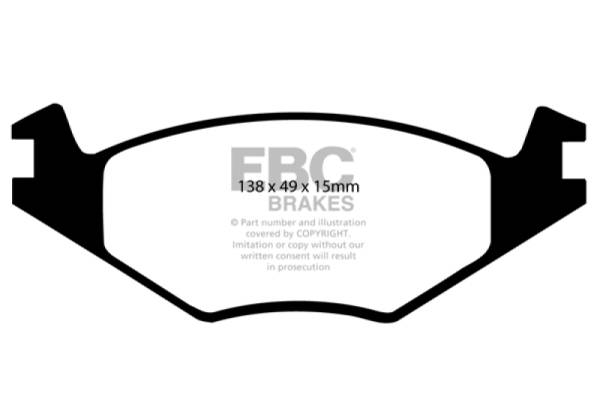 EBC - EBC 84-95 Volkswagen Golf 1.8 Yellowstuff Front Brake Pads