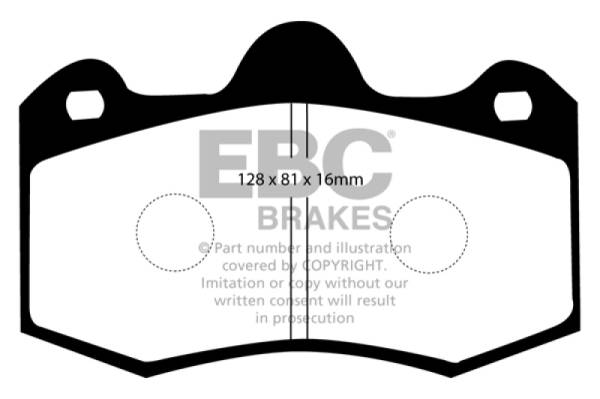 EBC - EBC 11+ Mclaren MP4-12C 3.8 Twin Turbo Bluestuff Rear Brake Pads