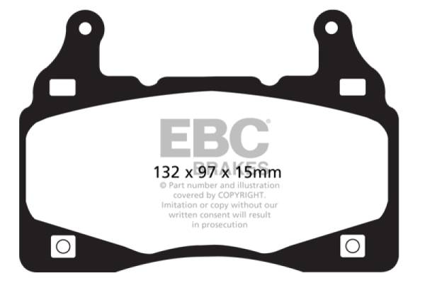 EBC - EBC 11-15 Chevrolet Camaro 6.2L Bluestuff Front Brake Pads