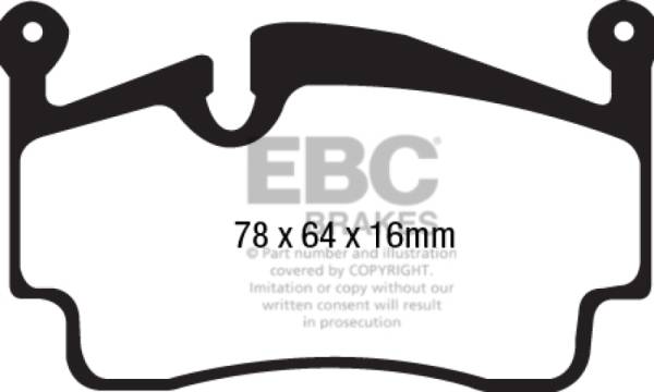 EBC - EBC 05-09 Porsche 911 (997) (Cast Iron Rotor only) 3.6 Carrera 2 Sport Bluestuff Rear Brake Pads