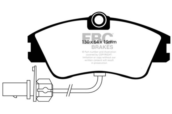 EBC - EBC 00 Volkswagen Eurovan 2.8 (Lucas) with Wear Leads Greenstuff Front Brake Pads