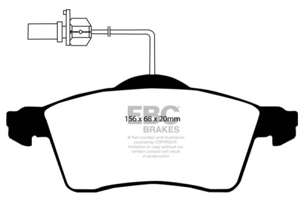 EBC - EBC 00 Volkswagen Eurovan 2.8 (ATE) with Wear Leads Greenstuff Front Brake Pads