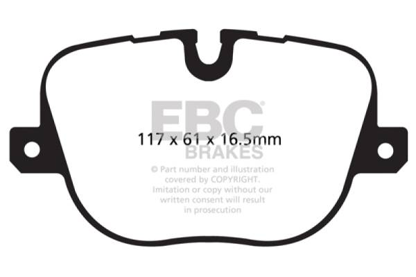 EBC - EBC 10-12 Land Rover Range Rover 5.0 Supercharged Greenstuff Rear Brake Pads