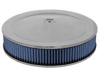 aFe MagnumFLOW Air Filters Round Racing P5R A/F Chrome Assy 14x3: Blk/Blue