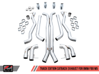 AWE Tuning - AWE Tuning 18-19 BMW M5 (F90) 4.4T AWD Axle-back Exhaust - Track Edition (Chrome Silver Tips) - Image 6