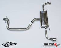 Milltek Dual GT100 Cat-Back Exhaust System for Audi MK2 TT 2.0 TFSI FWD (TT 3.2Q Valance Req.) SSXAU235