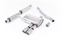 Milltek Resonated Cat-Back Exhaust, Titanium Tips for F56 Mini Cooper S 2.0 Turbo, UK/Euro SSXM423